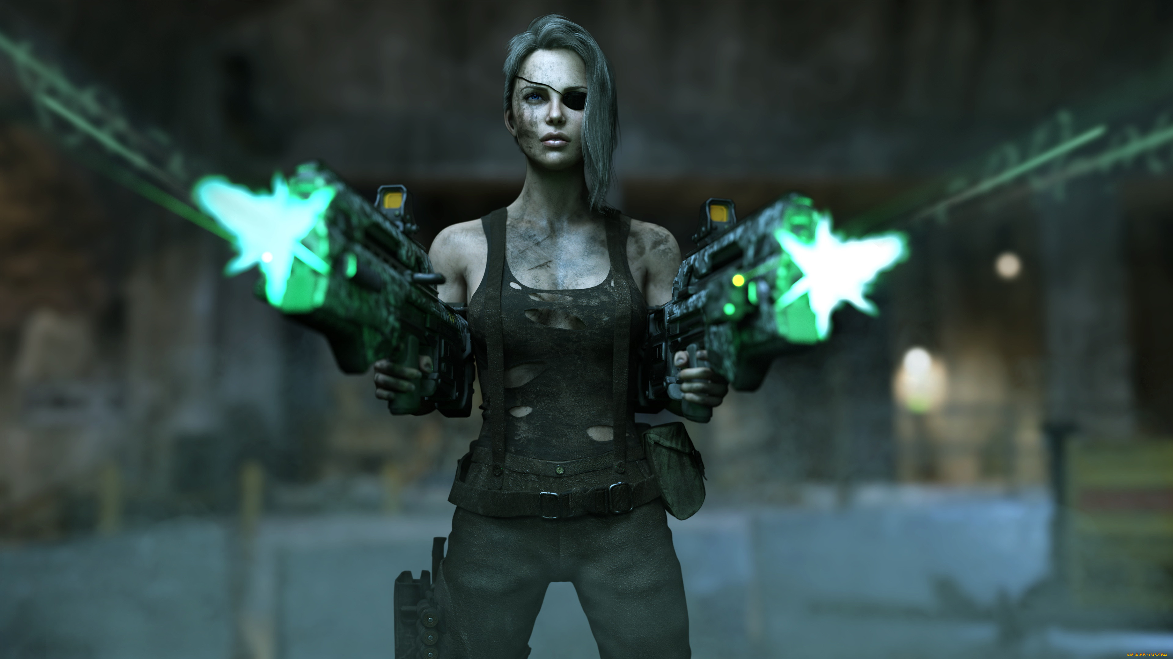видео игры, cyberpunk 2077, девушка, фон, автомат, стрельба.